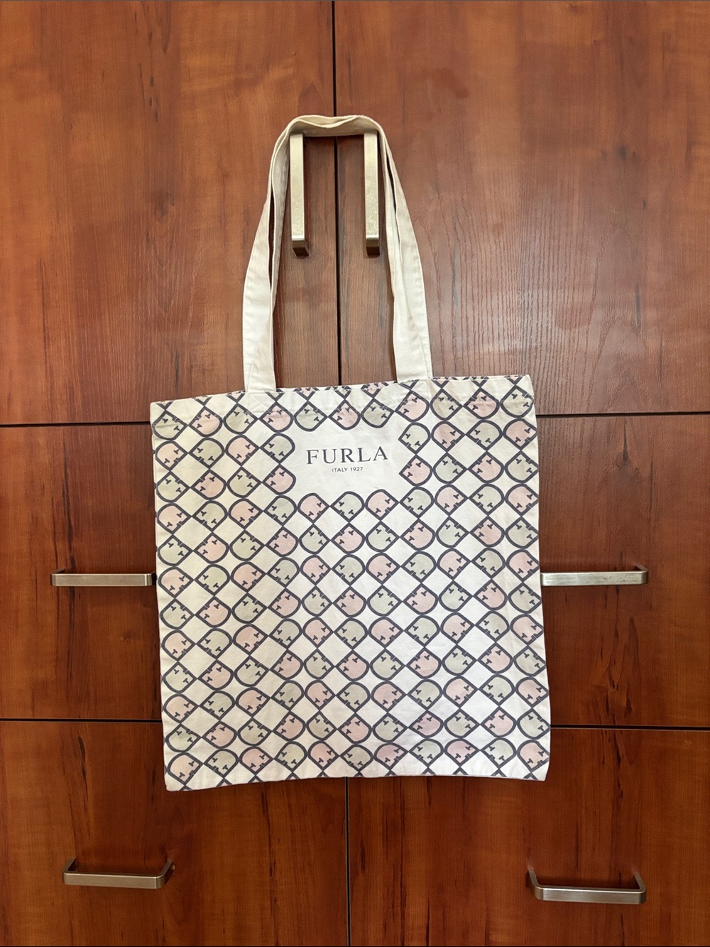 Furla Cotton Tote Shoulder Bag - Picture 3 of 4